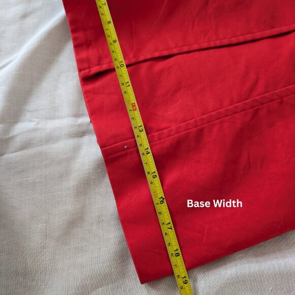 JACOB Long Red Trench Coat Button Up with Faux Pockets Women's Size M - Picture 12 of 13